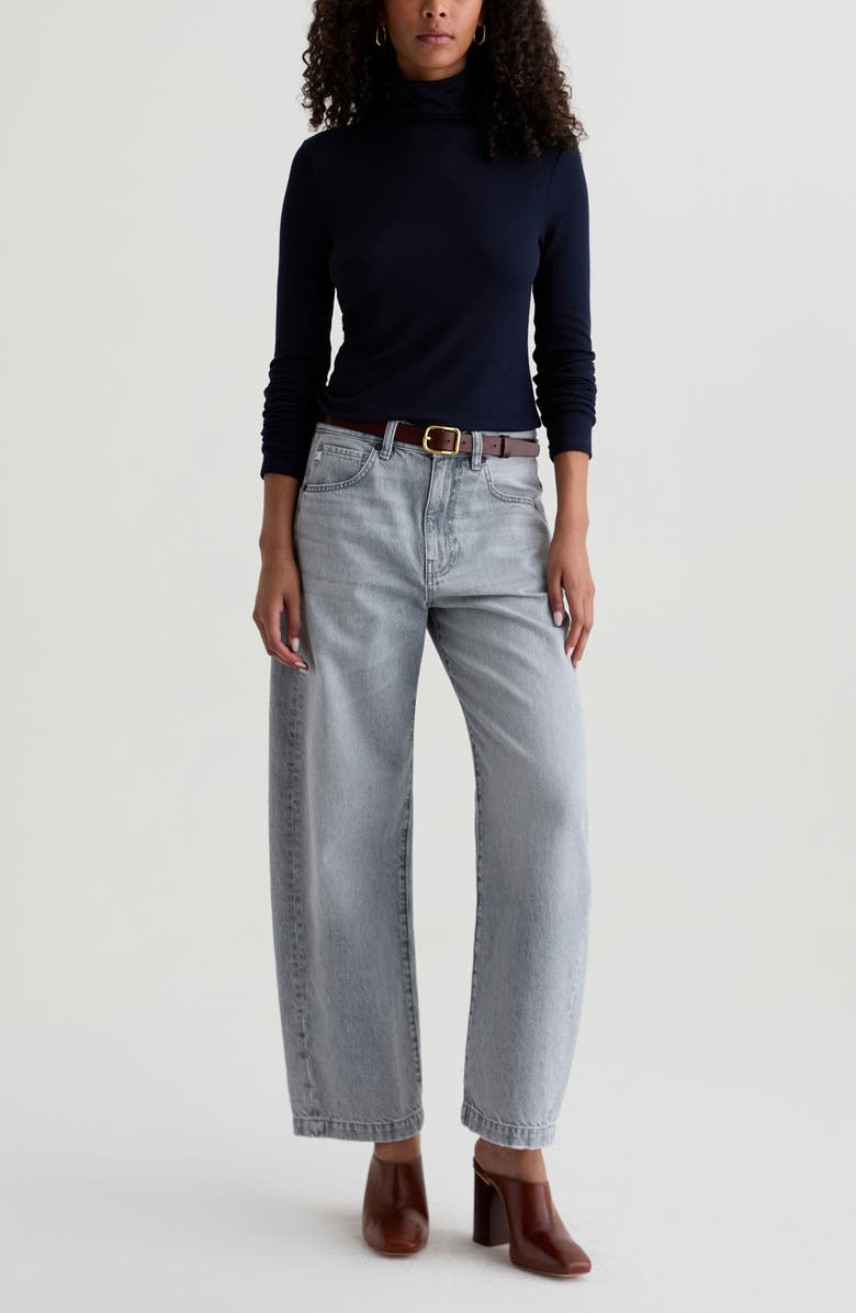 AG Hattie High Waist Barrel Leg Jeans, Alternate, color, Al Fresco