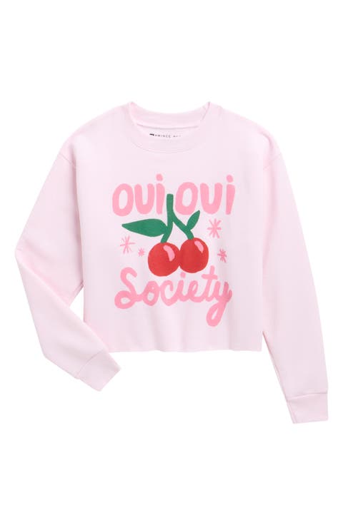 Kids' Oui Oui Society Crop Pullover
