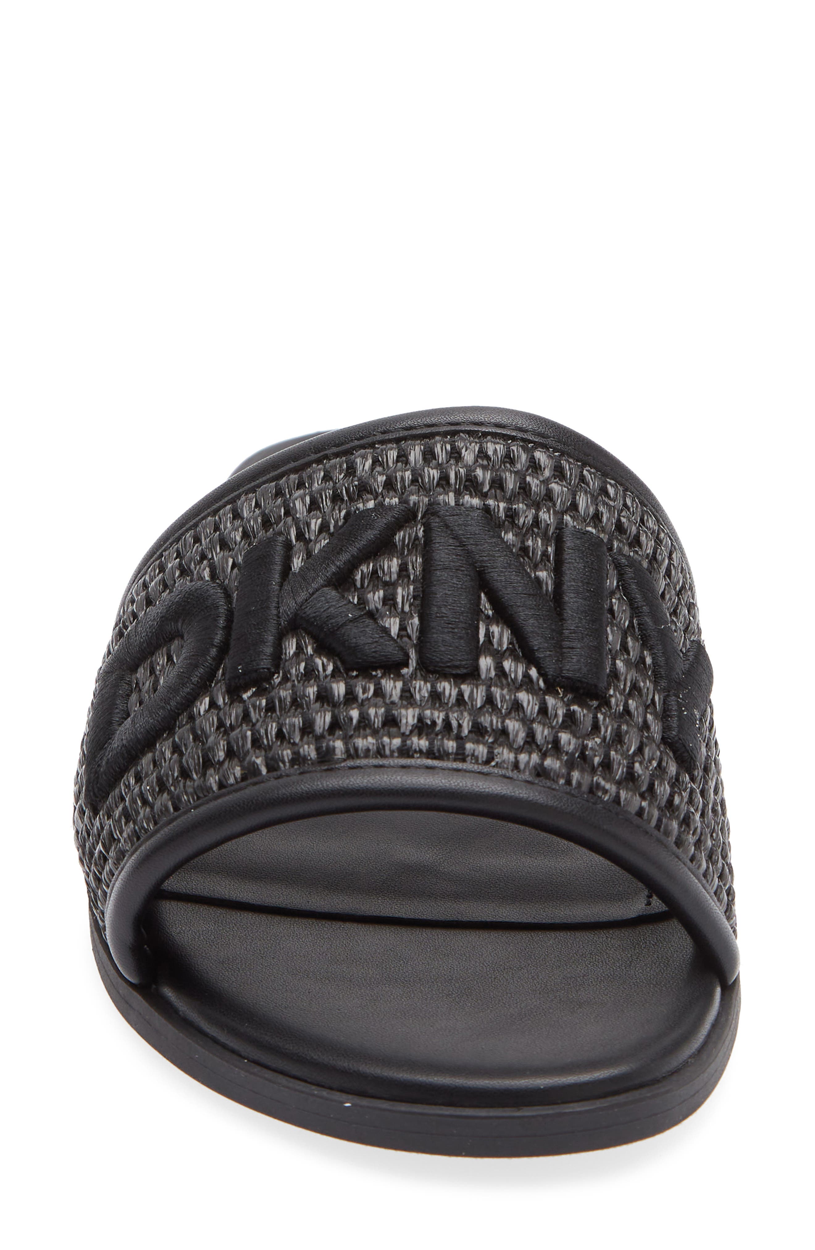 DKNY Winslet Slide Sandal - Wide Width, Alternate, color, Black