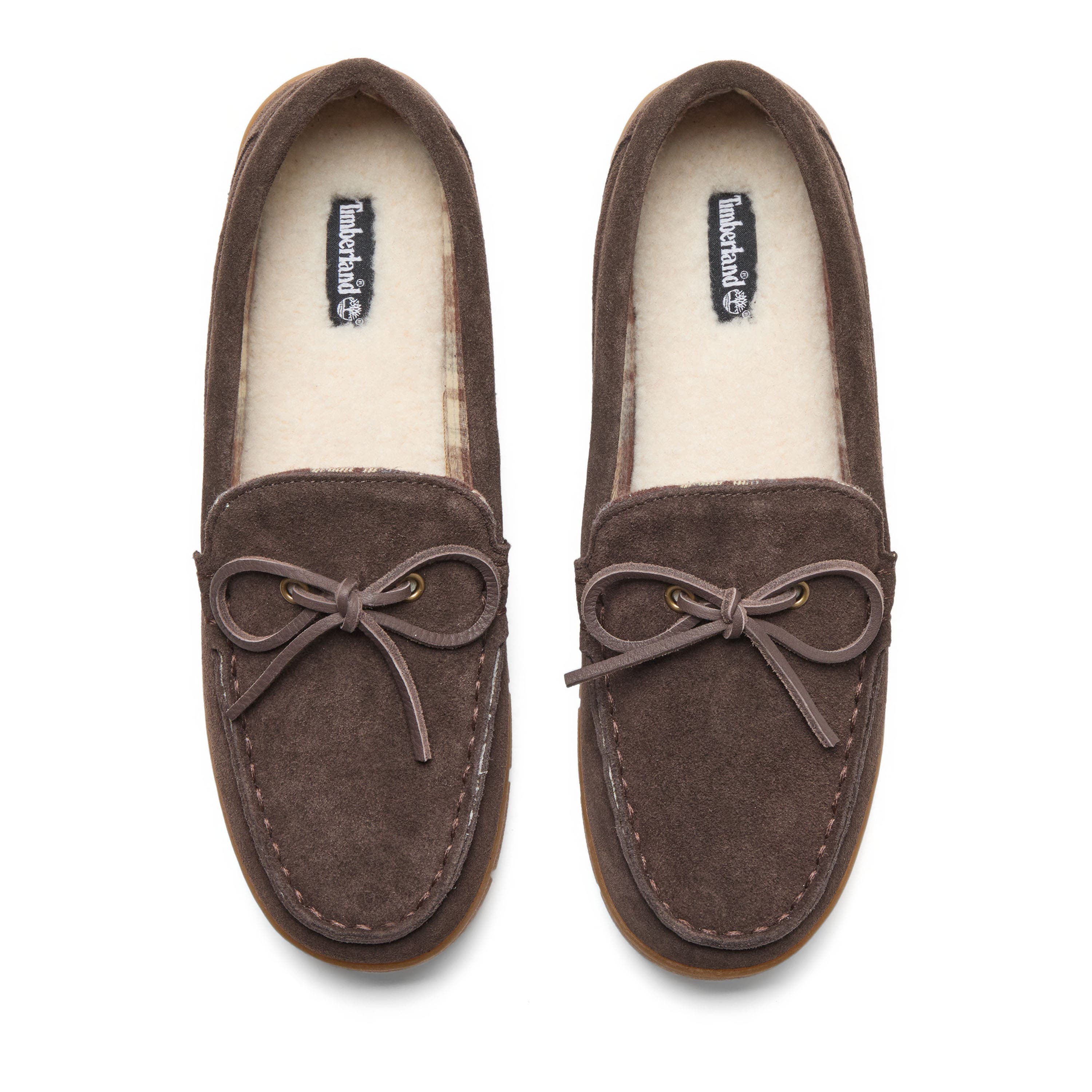 Genuine Suede Core 1-Eye Moc Slippers, Alternate, color, Dark Chocolate