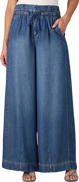 Wit & Wisdom Ultra Skyrise Drawstring Waist Wide Leg Jeans