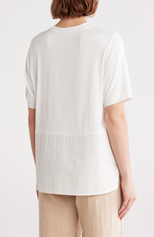 Patrizia Luca Mixed Media T-shirt In White