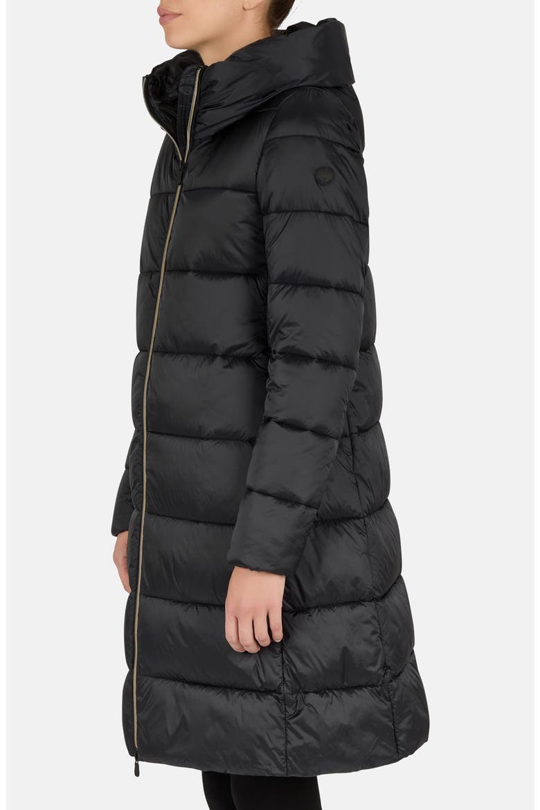 Water Repellent Puffer Jacket with Removable Hood, Alternate, color, BLACK