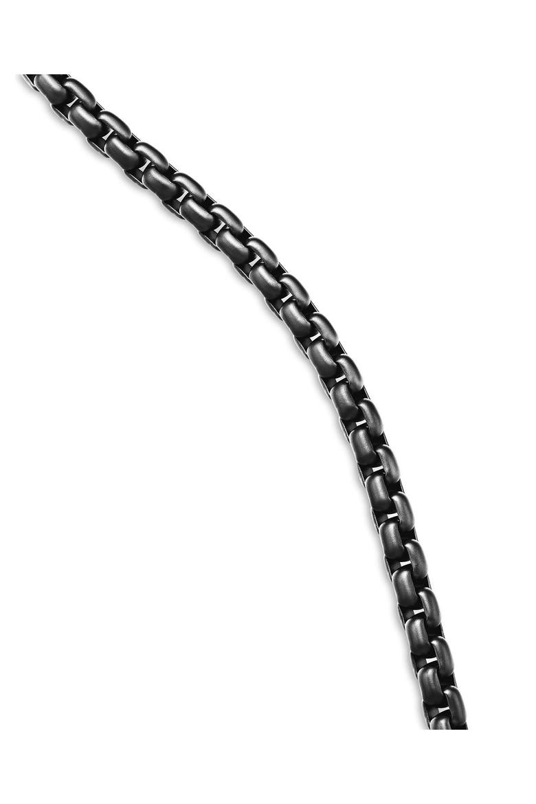 Men's Box Chain Necklace with Stainless Steel & Sterling Silver, 5mm, Alternate, color, STAINLESS STEEL W/ STERL SILV