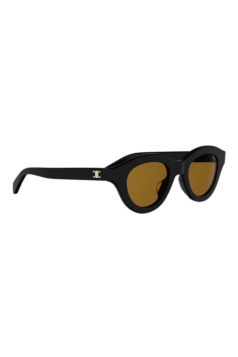 Triomphe 47mm Small Pantos Sunglasses, Alternate, color, SHINY BLACK / ROVIEX