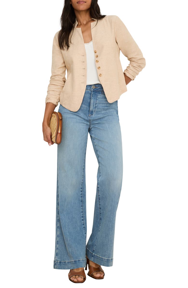 NIC+ZOE Seams to Be Stretch Linen Jacket, Alternate, color, Neutral Mix