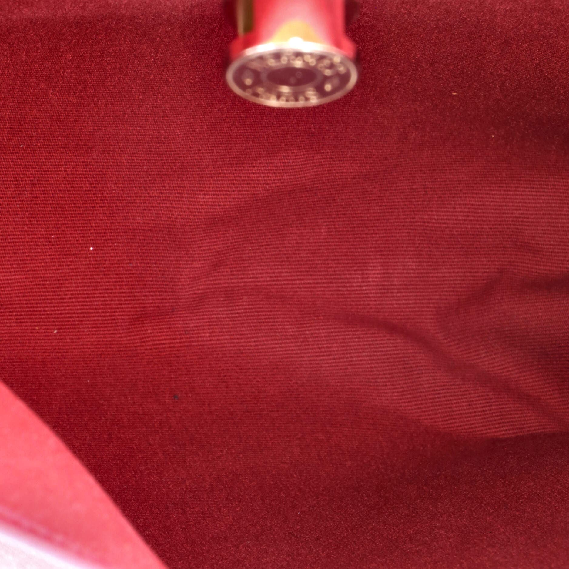 Pre-Owned Hermes Herbag Zip Leather and Toile 31, Alternate, color, Rubis