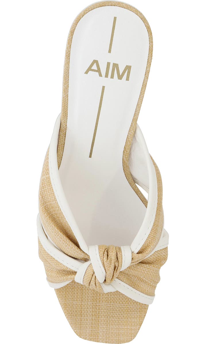 MIA Hania Block Heel Sandal, Alternate, color, Natural W/ White