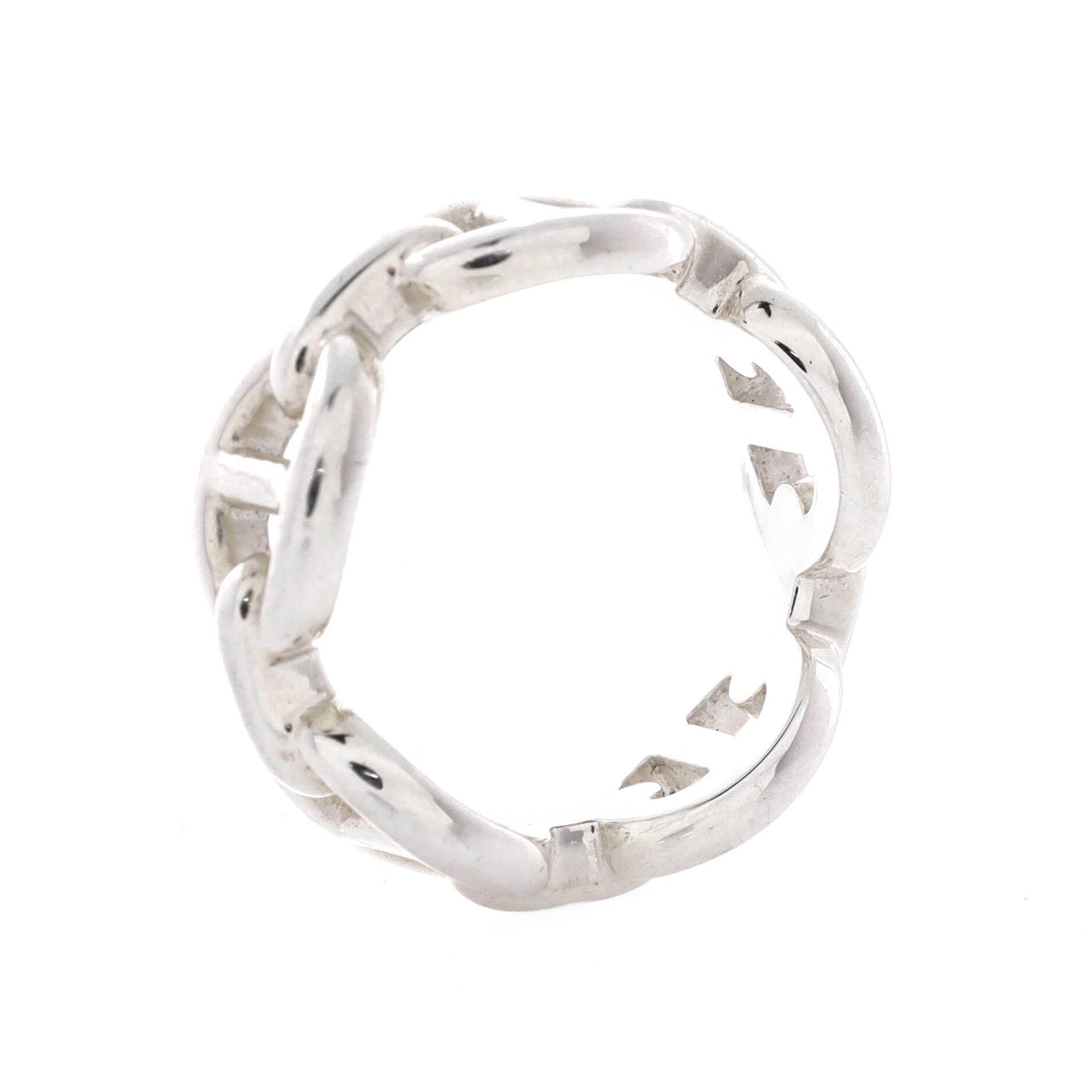 Chaine d'Ancre Enchainee Ring Sterling Silver Small, Alternate, color, Silver