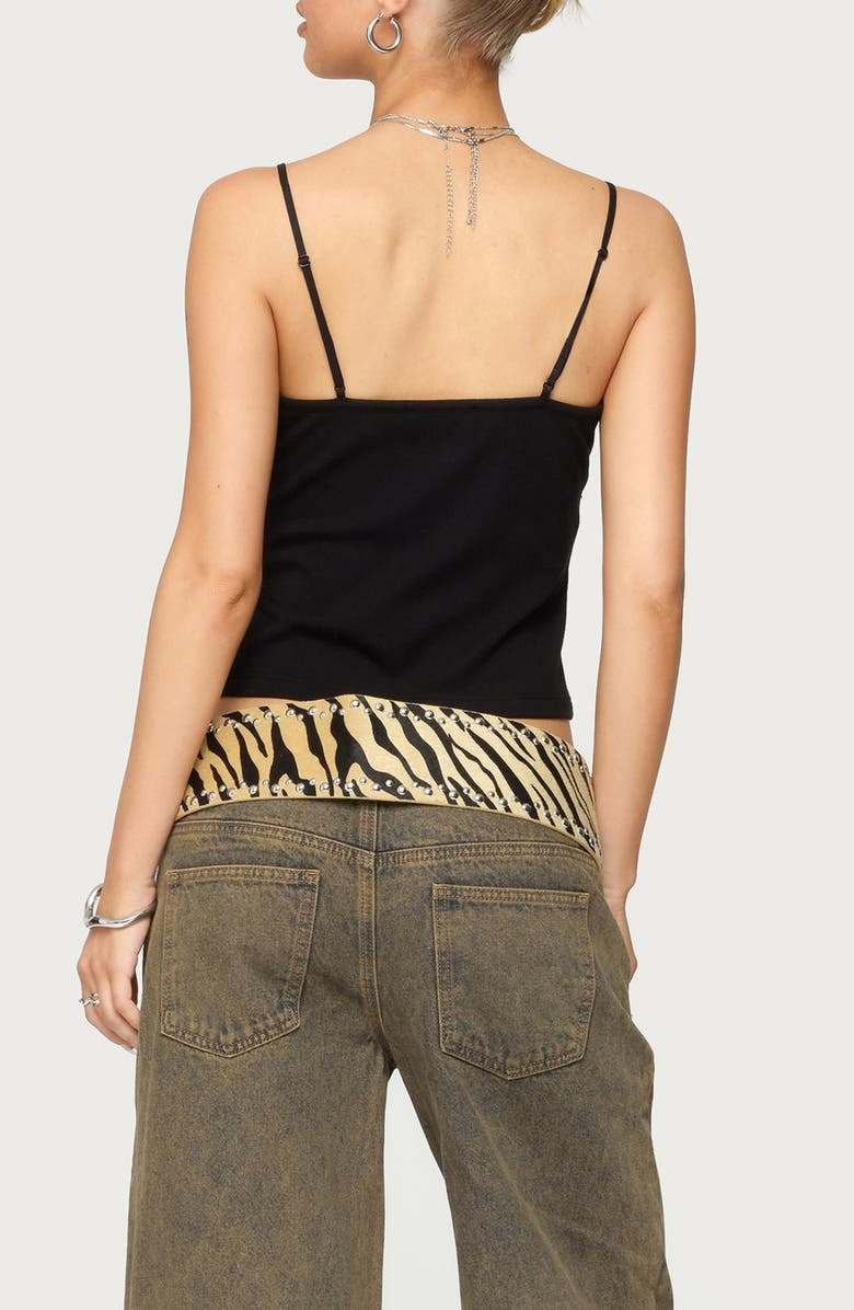 EDIKTED Rosina Crop Camisole, Alternate, color, Black