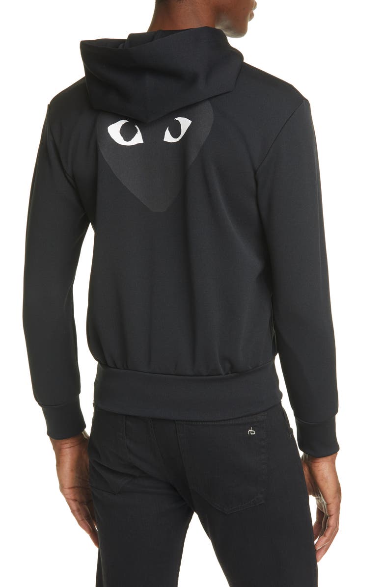 Comme des Garçons PLAY Heart Zip Hoodie, Alternate, color,