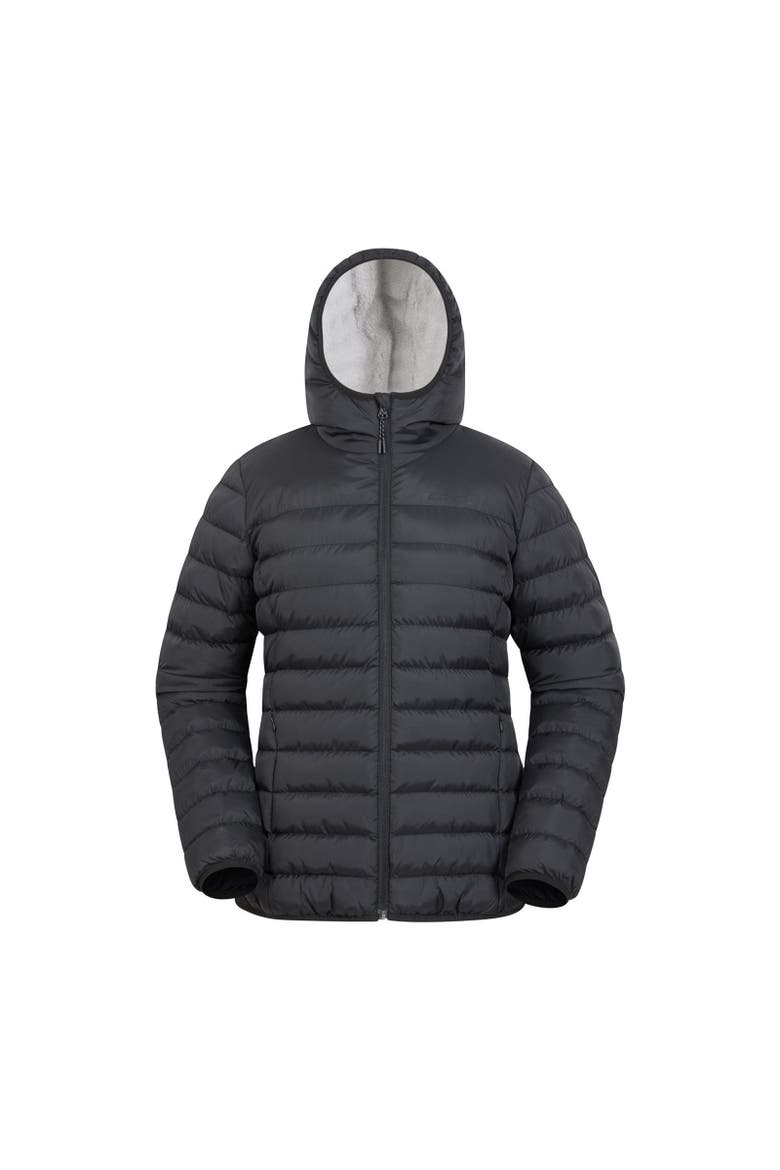 Faux Fur Lined Padded Jacket, Main, color, Black