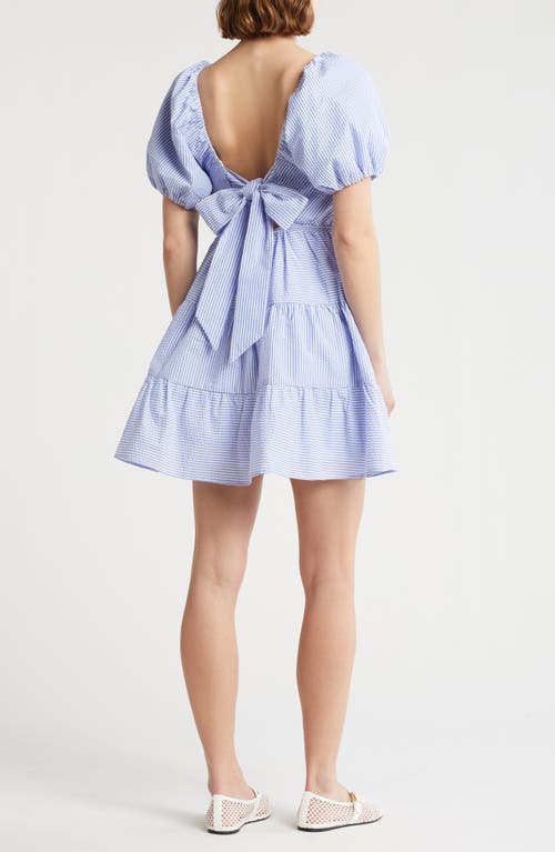 Shop Melrose And Market Seersucker Puff Sleeve Minidress
