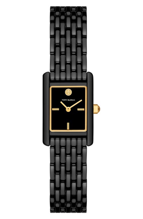 Tory Burch Women's The Eleanor Black-tone Stainless Steel Bracelet Watch 28mm In Black