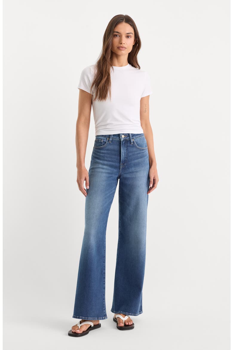 Soft-Tech Good Waist High Waist Wide Leg Palazzo Jeans, Alternate, color, INDIGO1233