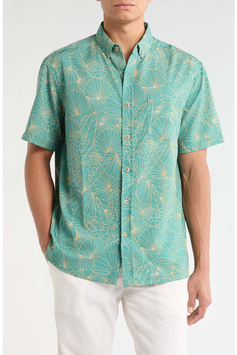 Ginger Lines Short Sleeve Shirt, Main, color, POND