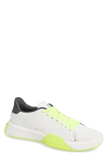 G/fore G.112 Embossed Perforated Golf Shoe In Snow/ Charcoal