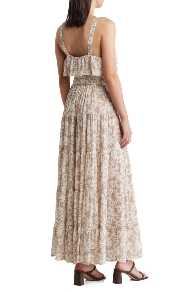 Tecin Floral Ruffle Maxi Dress, Alternate, color, PARCH MLTI