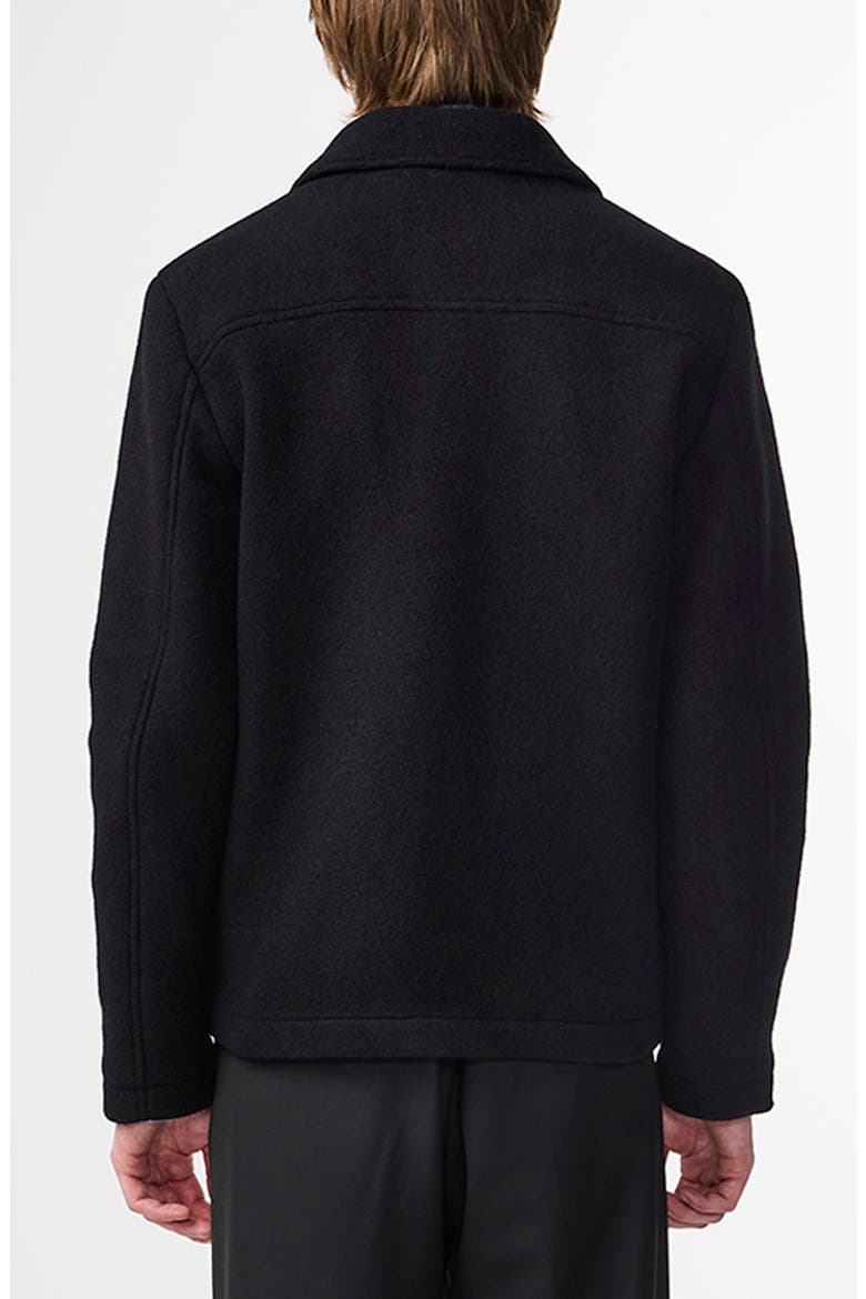 Gael 8267 Wool Blend Shirt Jacket, Alternate, color, BLACK