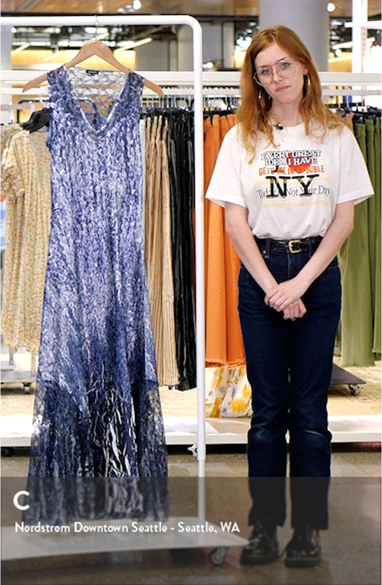 Lace-Up Back Charmeuse Dress, sales video thumbnail