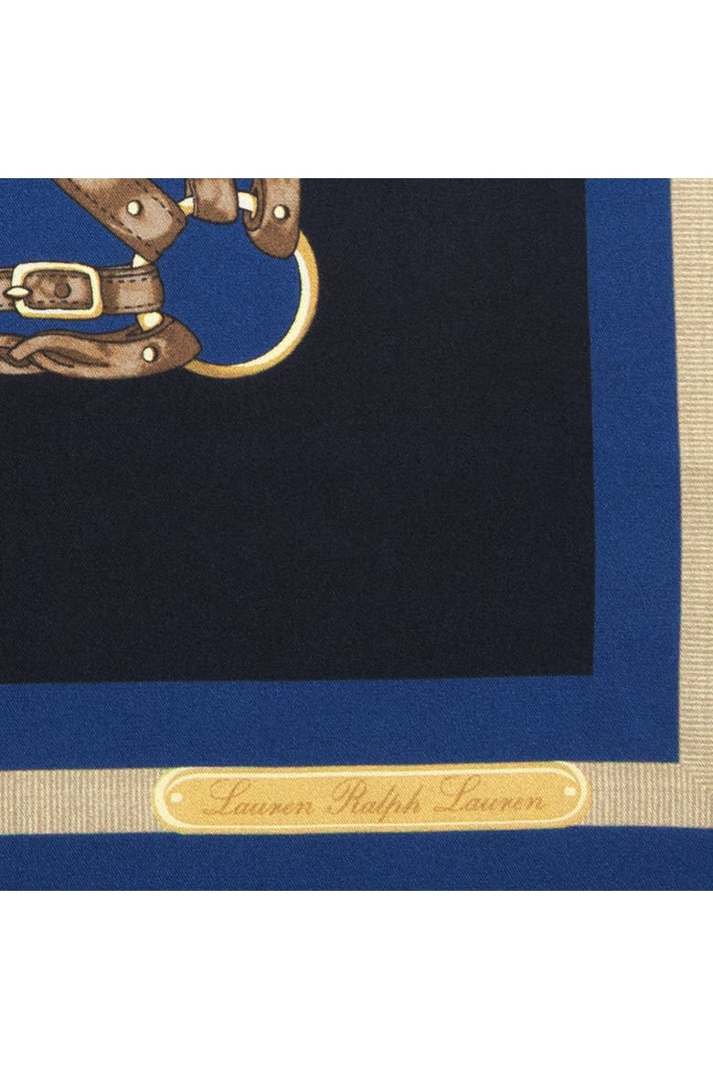 equestrian small square, Alternate, color, navy