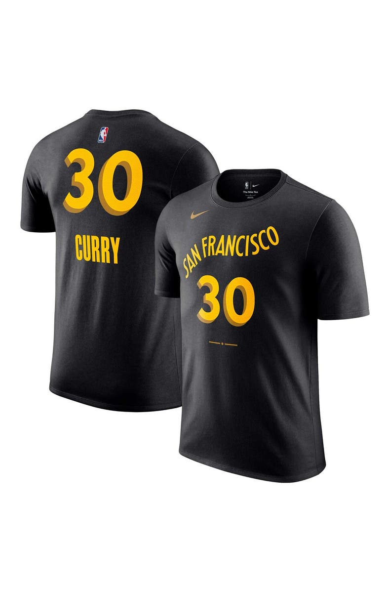 Nike Men's Nike Stephen Curry Black Golden State Warriors 2023/24 City Edition Name & Number T-Shirt, Main, color, 