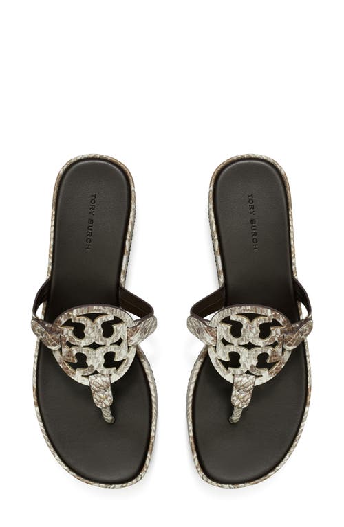 Tory Burch Miller Platform Wedge Flip Flop In Granite Roccia