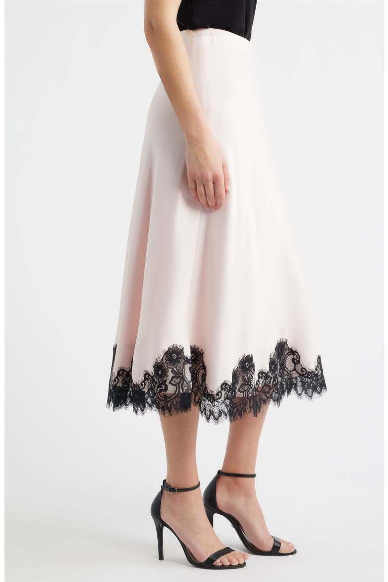 Lace Trim Midi Skirt, Alternate, color, SOFT BLOSSOM