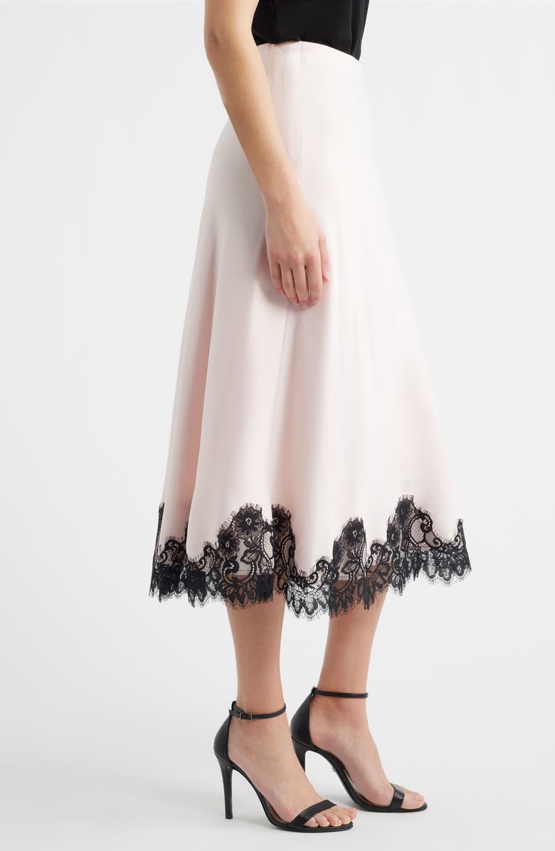 Anne Klein Lace Trim Midi Skirt, Alternate, color, 