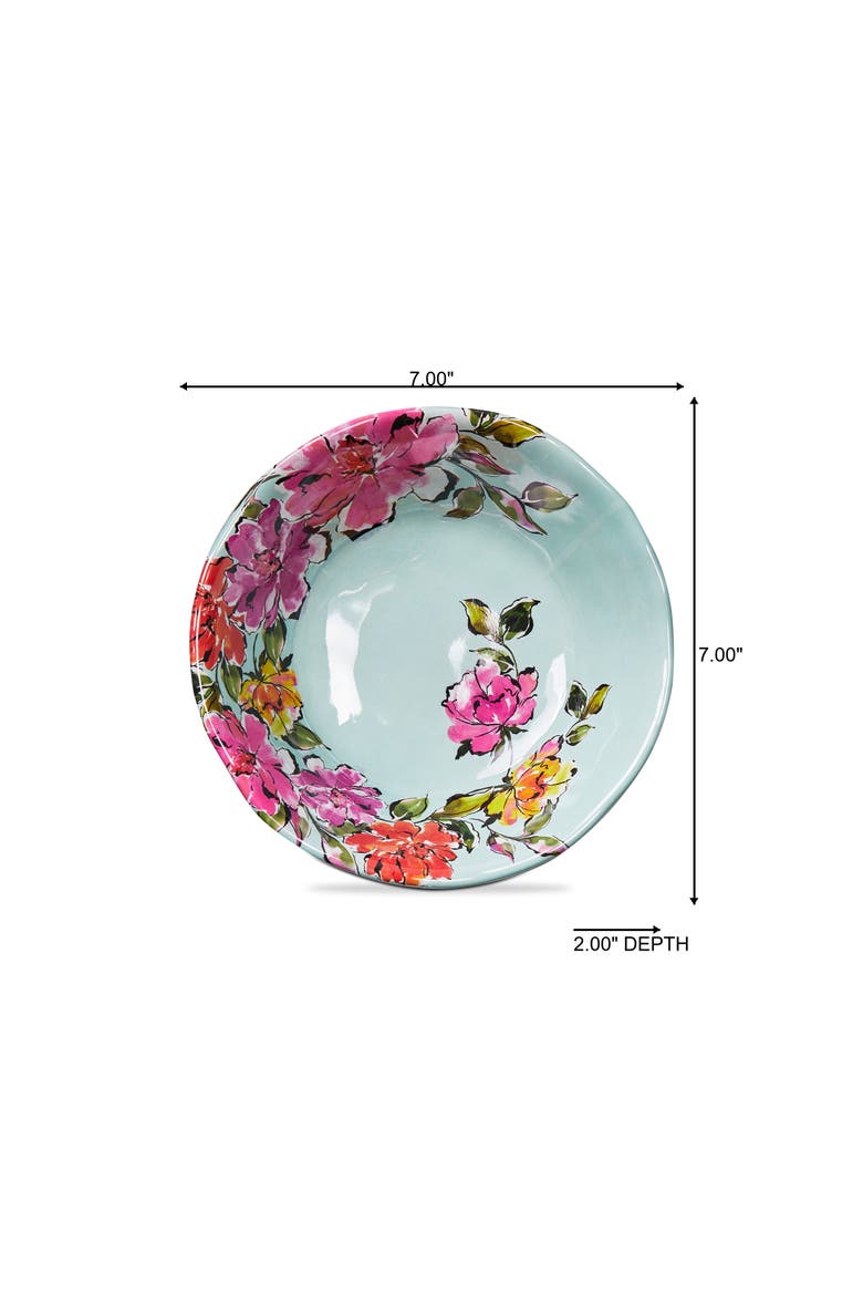 In Bloom Melamine Bowl Multi Melamine Spring, Alternate, color, Blue