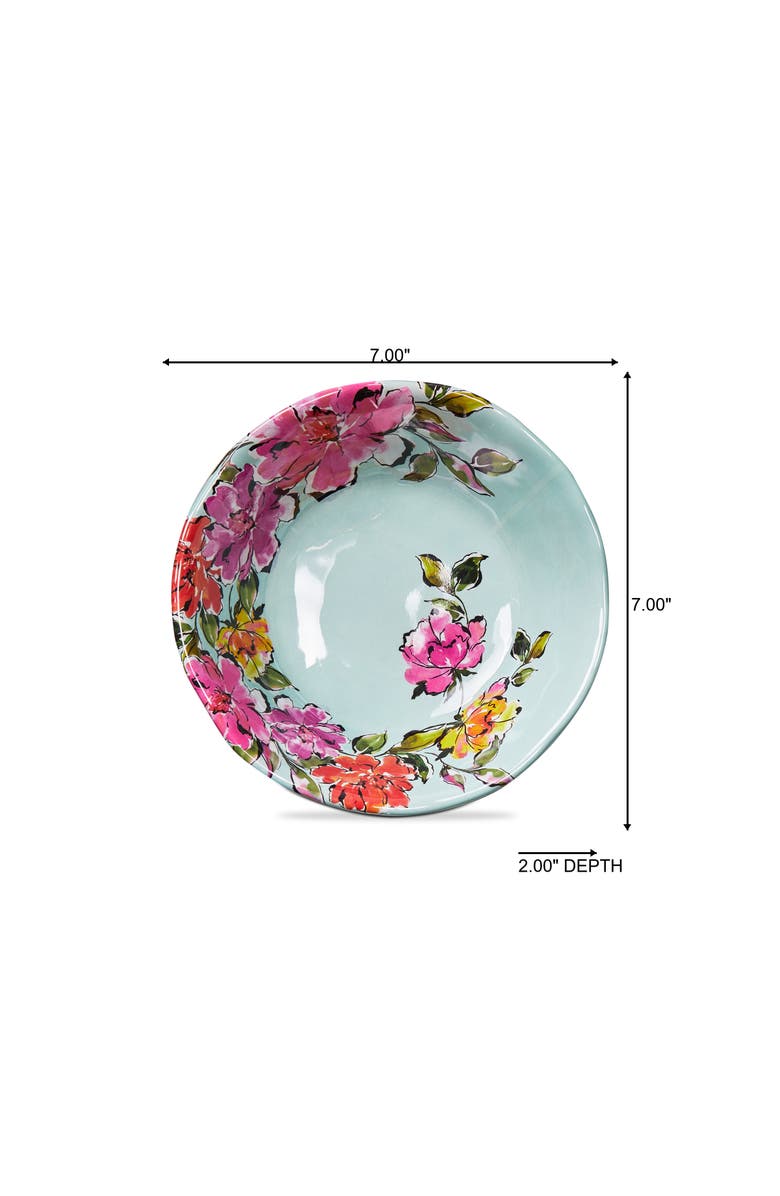 tag In Bloom Melamine Bowl Multi Melamine Spring, Alternate, color, Blue