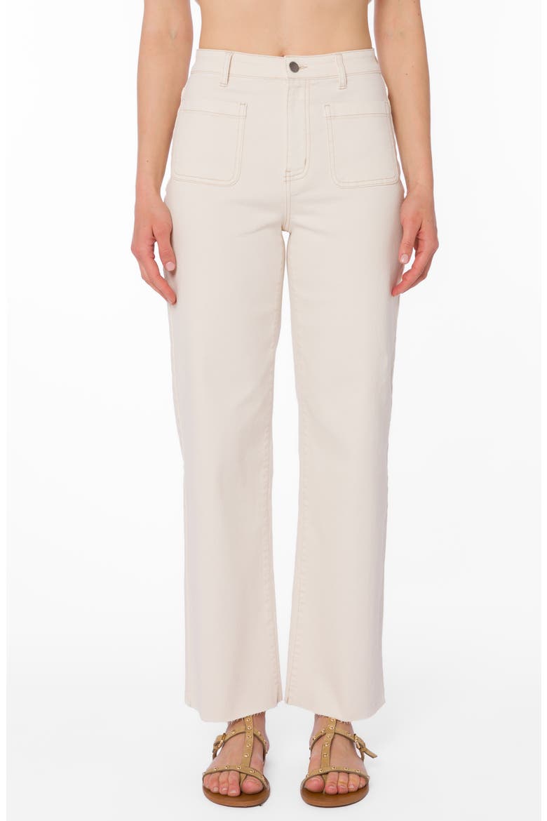 Kera High Waist Wide Leg Jeans, Main, color, ECRU