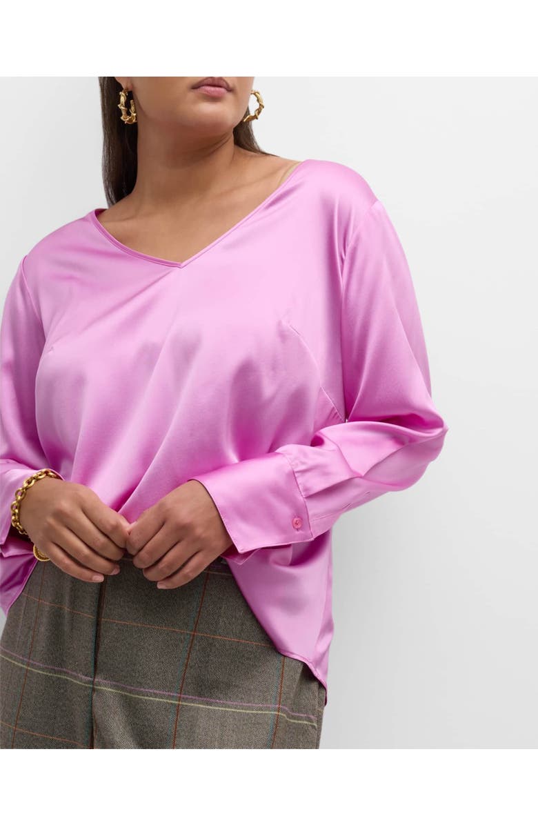 Gabriella Rossetti Vittoria Silk V-Neck Blouse, Alternate, color, 