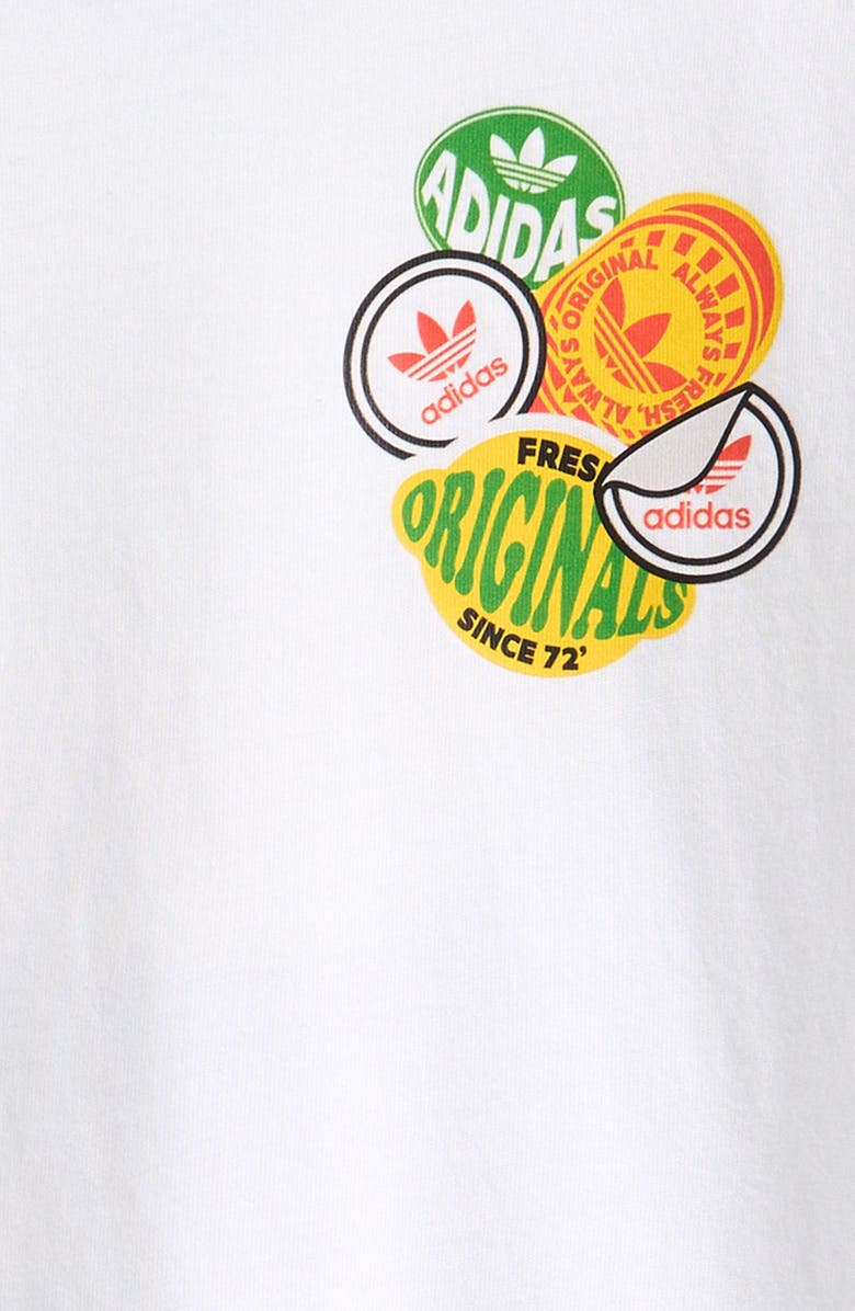 adidas Originals Kids' Fruit Bowl Graphic T-Shirt, Alternate, color, White
