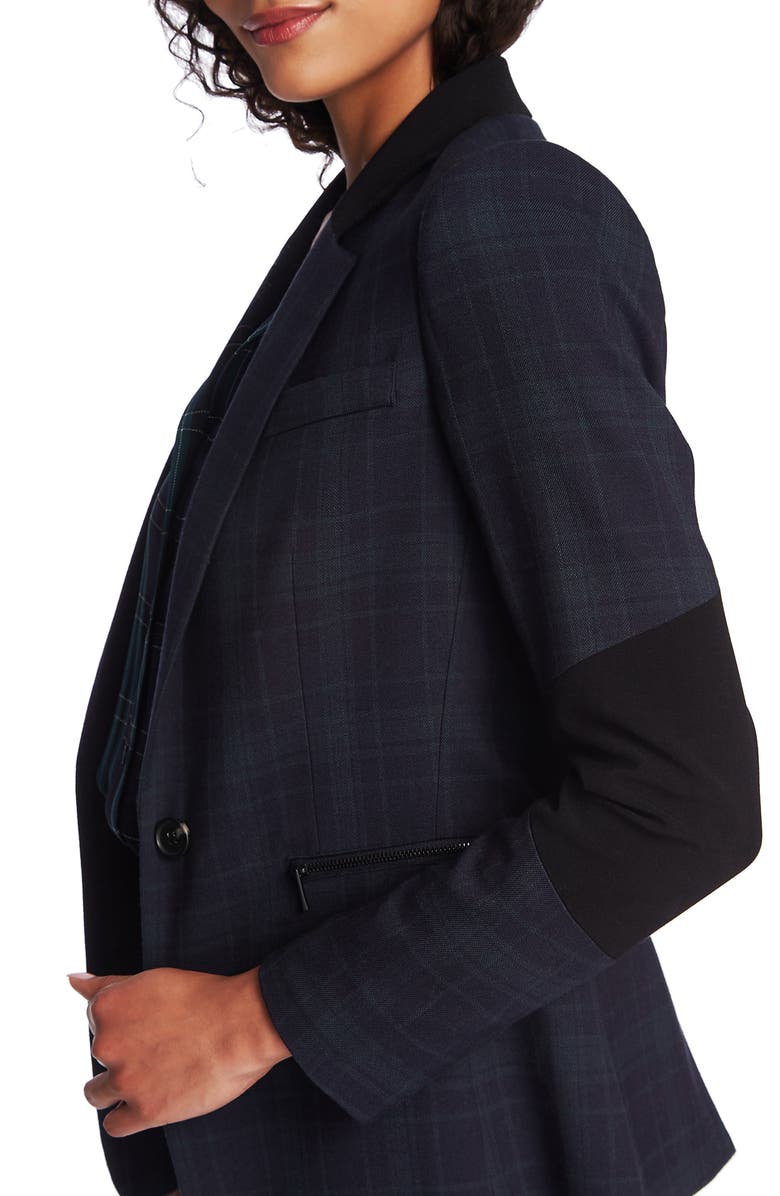 1.STATE Wild One Contrast Panel Plaid Blazer, Alternate, color, 