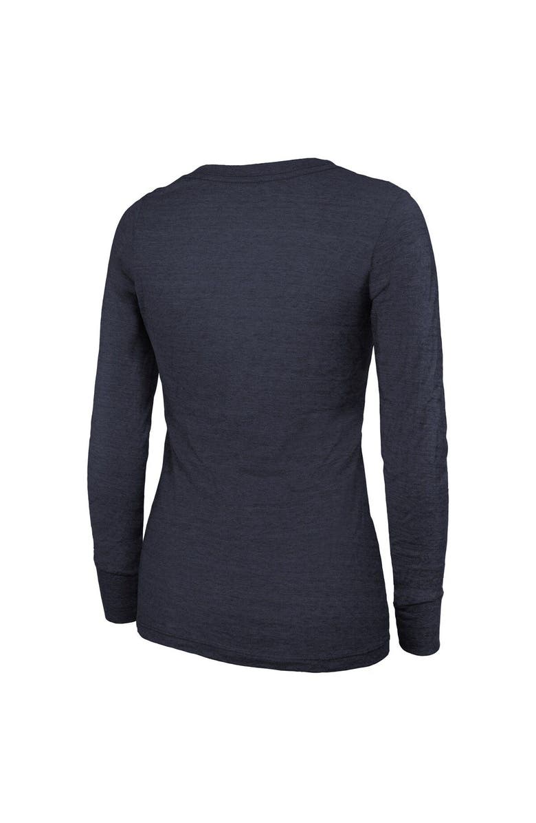 Majestic Threads Women's Majestic Threads Navy Houston Astros 2022 World Series Champions Long Sleeve Tri-Blend Scoop Neck T-Shirt, Alternate, color,