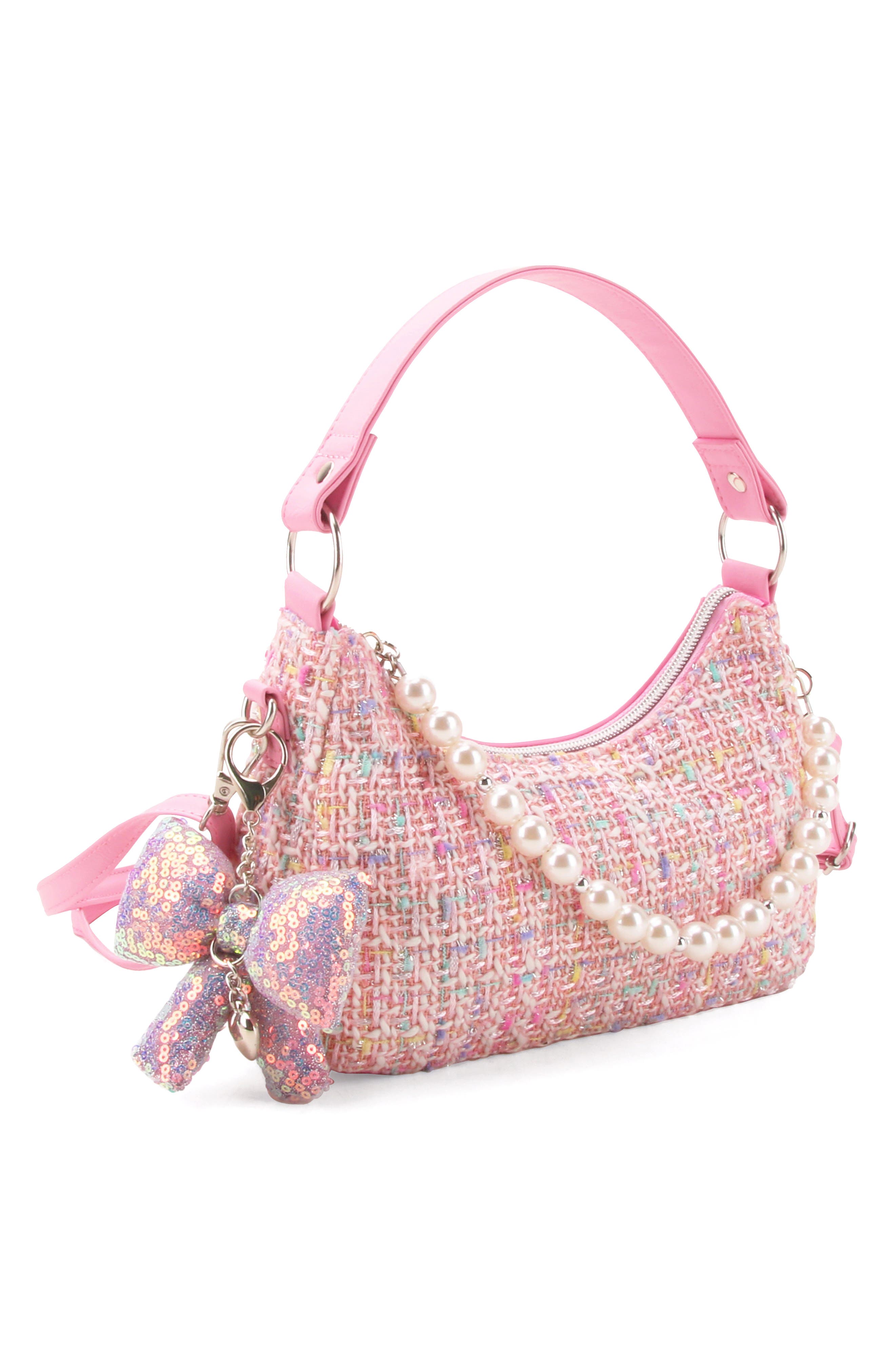 OMG Accessories Kids' Tweed Shoulder Bag, Alternate, color, 