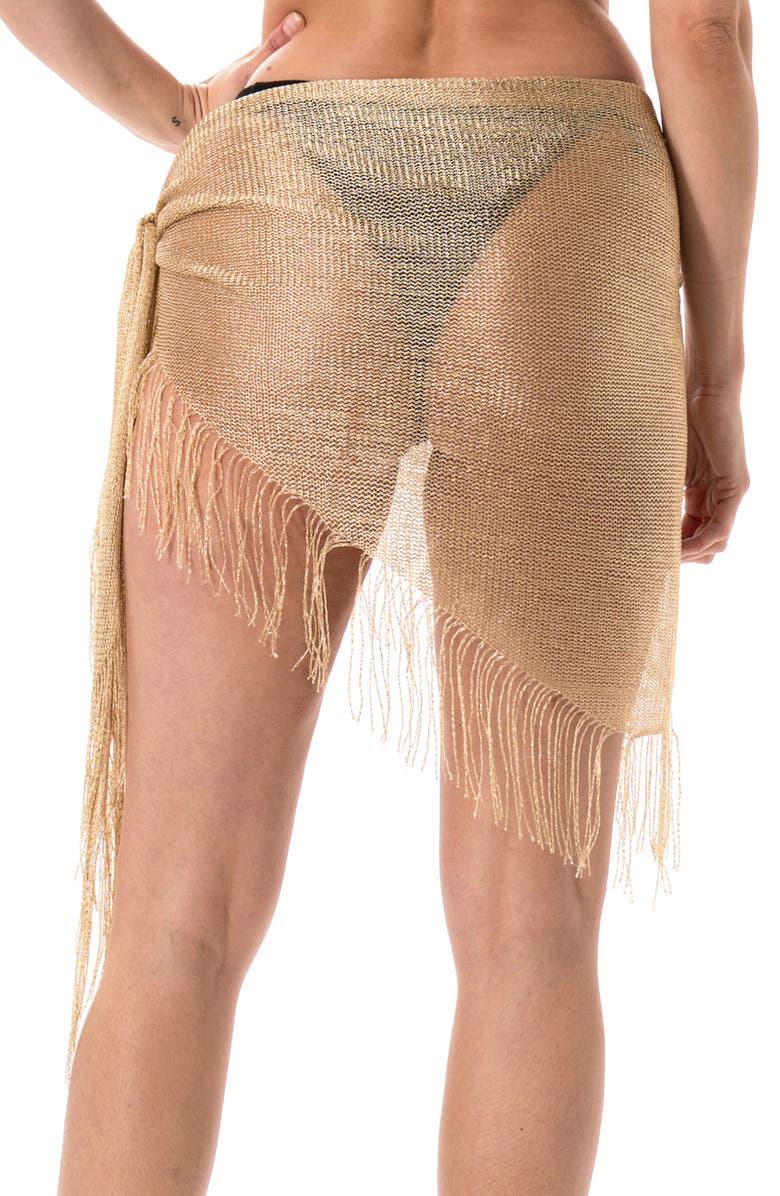 Nicole Miller Netted Sarong, Alternate, color, Gold