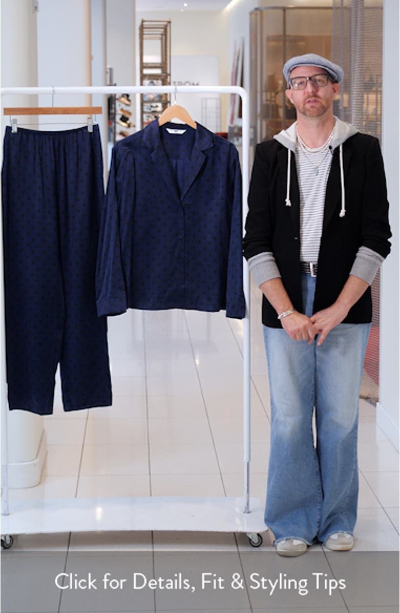 Print Washable Silk Pajamas, sales video thumbnail