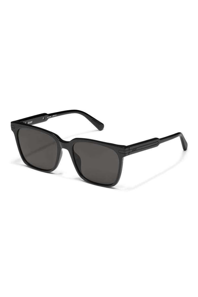 Recap 56mm Polarized Square Sunglasses, Alternate, color, BLACK/ BLACK POLARIZED