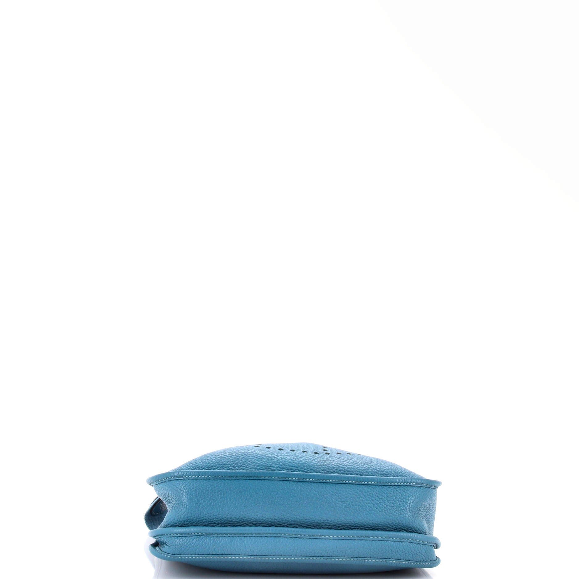 Pre-Owned Hermes Evelyne Bag Gen III Clemence PM, Alternate, color, Bleu Jean