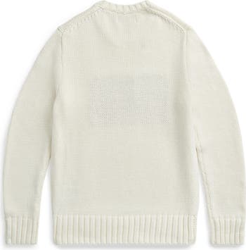 Kids' American Flag Cotton Crewneck Sweater