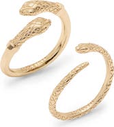 AllSaints Set of 2 Serpent Rings