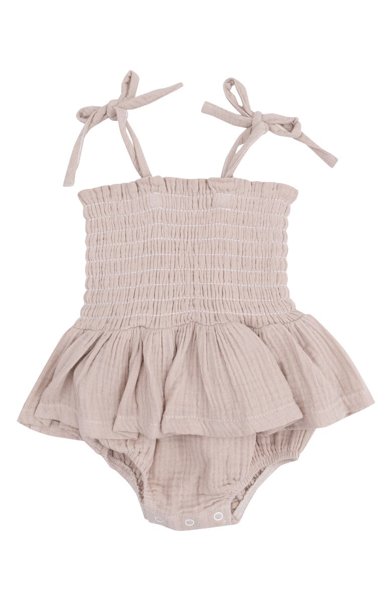 Angel Dear Organic Cotton Muslin Skirted Bodysuit, Main, color, 