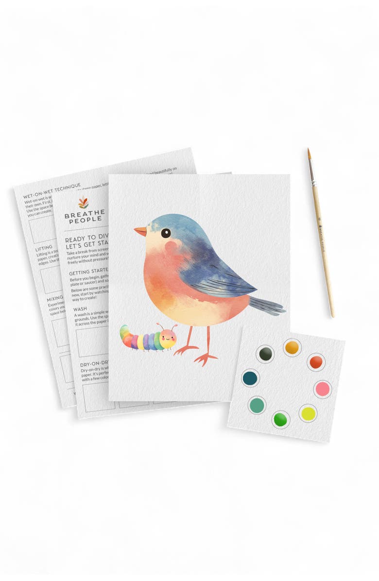 Breathe People Petite Artisan Watercolor Kit, Main, color, Robin