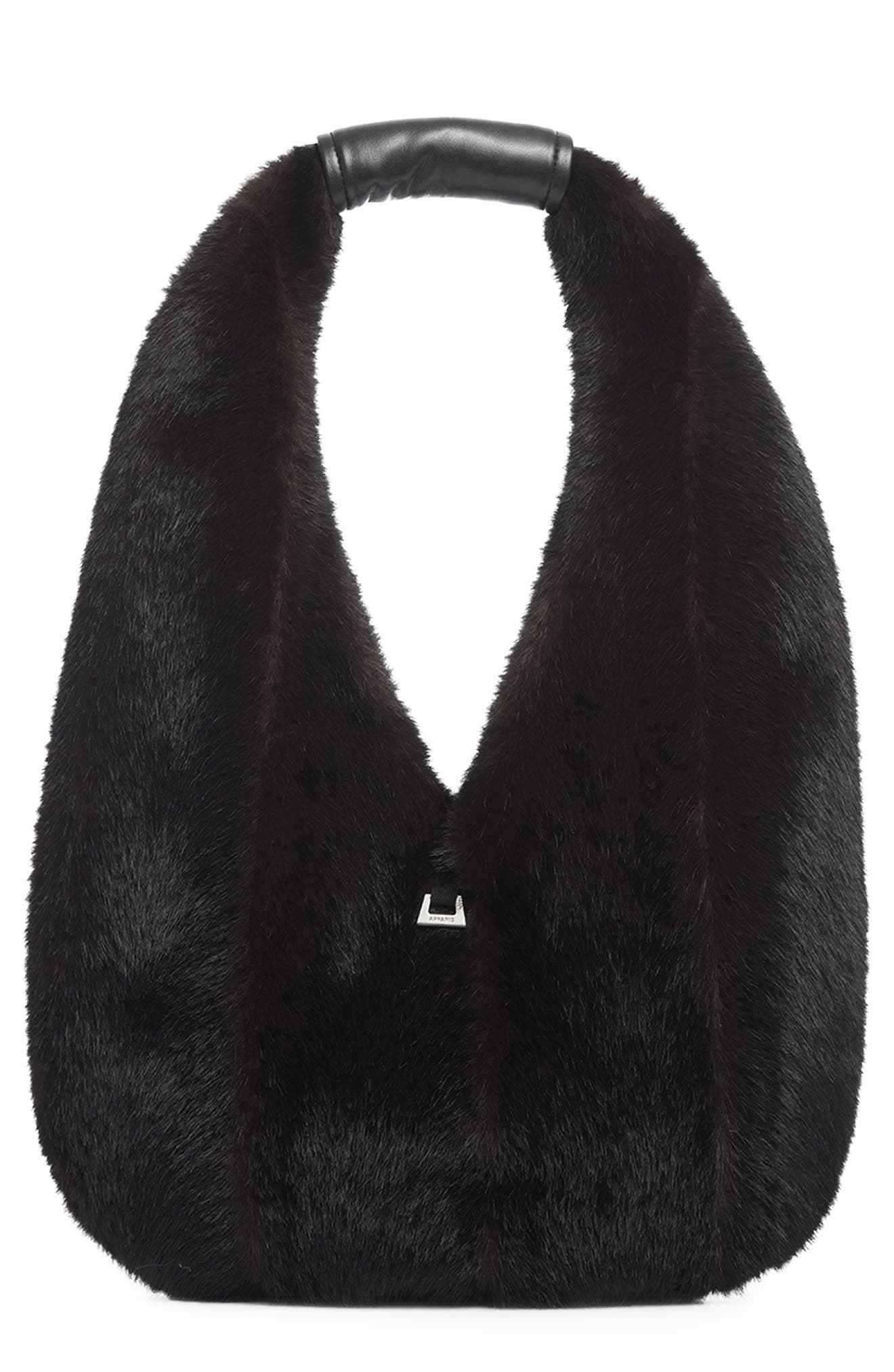 Apparis Colette Faux Mink Ring Bag, Main, color, Noir Multi