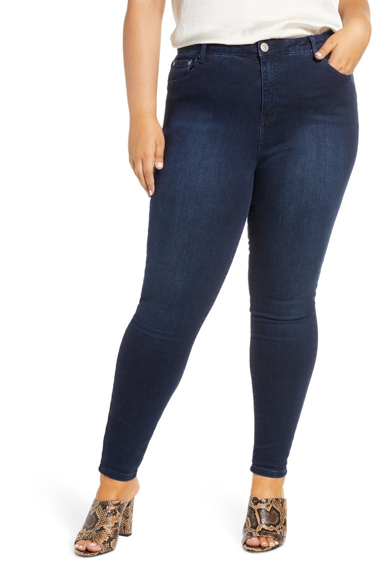 Olivia Sculpting Skinny Jeans, Main, color, DARK WASH