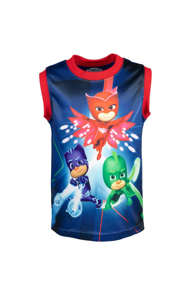 PJ MASKS 3pc Tank Top, Tee & Shorts Set, Alternate, color, Multicolor
