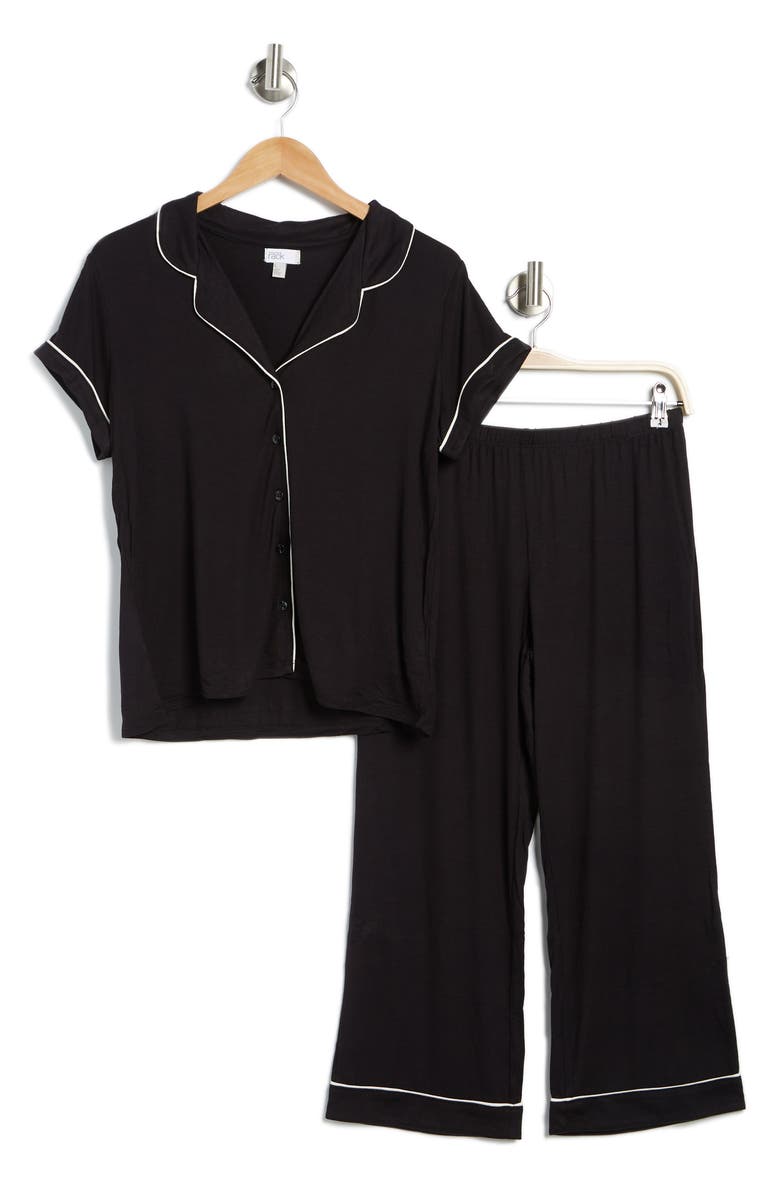 NORDSTROM RACK Tranquility Cropped Pajamas, Alternate, color, Black