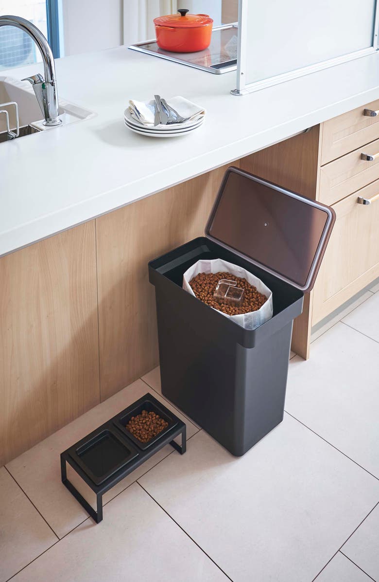 Yamazaki Extra-Large Airtight Pet Rolling Food Storage Container, Alternate, color, Black